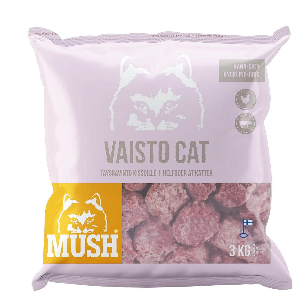 Frozen Vaisto Pink Pork & Chicken Raw Cat Food - Image 2