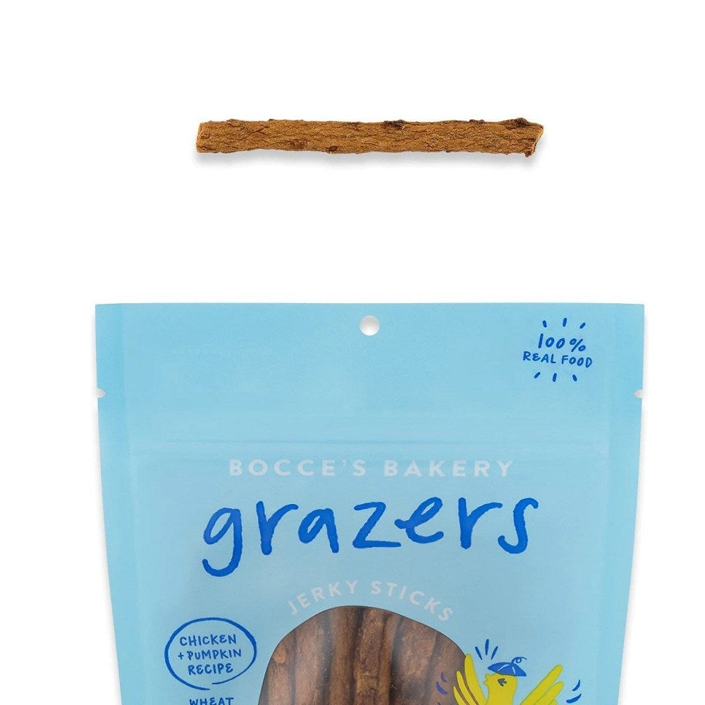 Grazers 0 Added Salt Wheat Free Chicken & Pumpkin Recipes Jerky Dog Treats - Image 2