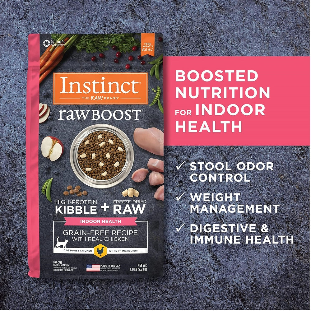 Raw Boost Indoor Health Grain Free Kibble Cat Dry Food - Chicken - Image 5