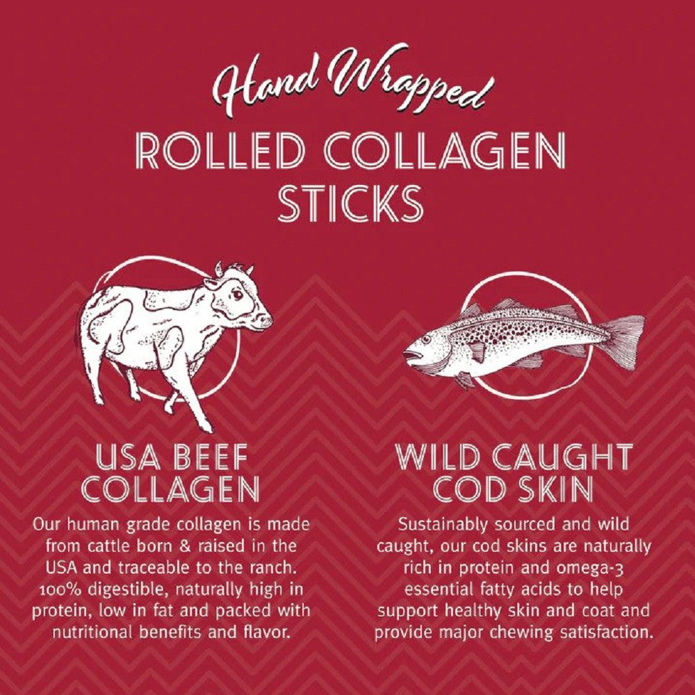 USA Beef Rolled Collagen Dog Chew with Caught Cod Skin - Image 3