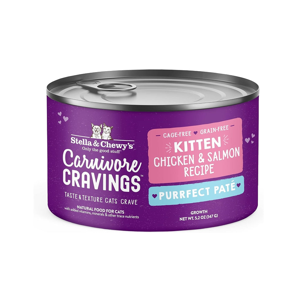 Carnivore Cravings Kitten Chicken & Salmon 100% Complete Balance Diet Recipe Wet Cat Can - Image 2