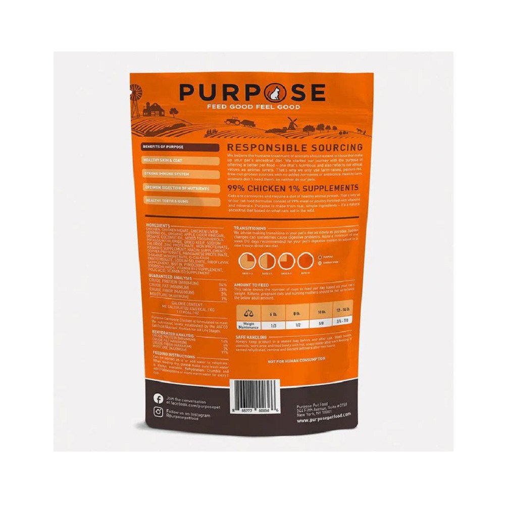 Single Protein Carnivore Chicken Freeze Dried Cat Food - Image 2