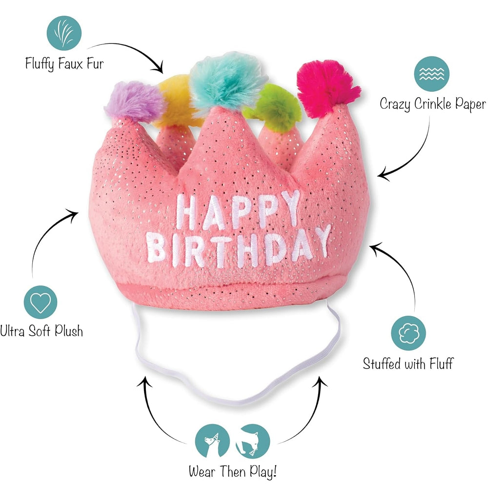 Birthday Crown Dog Plush Toy - Image 2