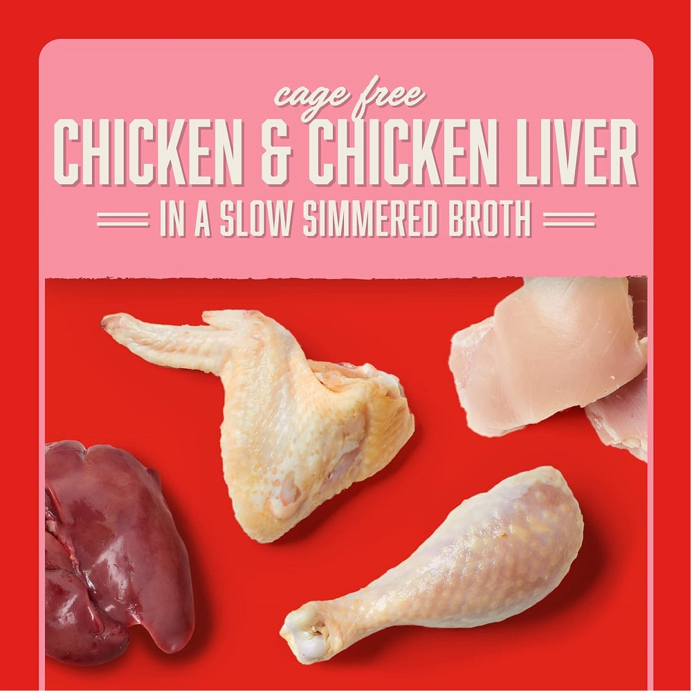 Stella's Shredrs Chicken & Chicken Liver Recipe in Broth Dog Pouch - Image 3