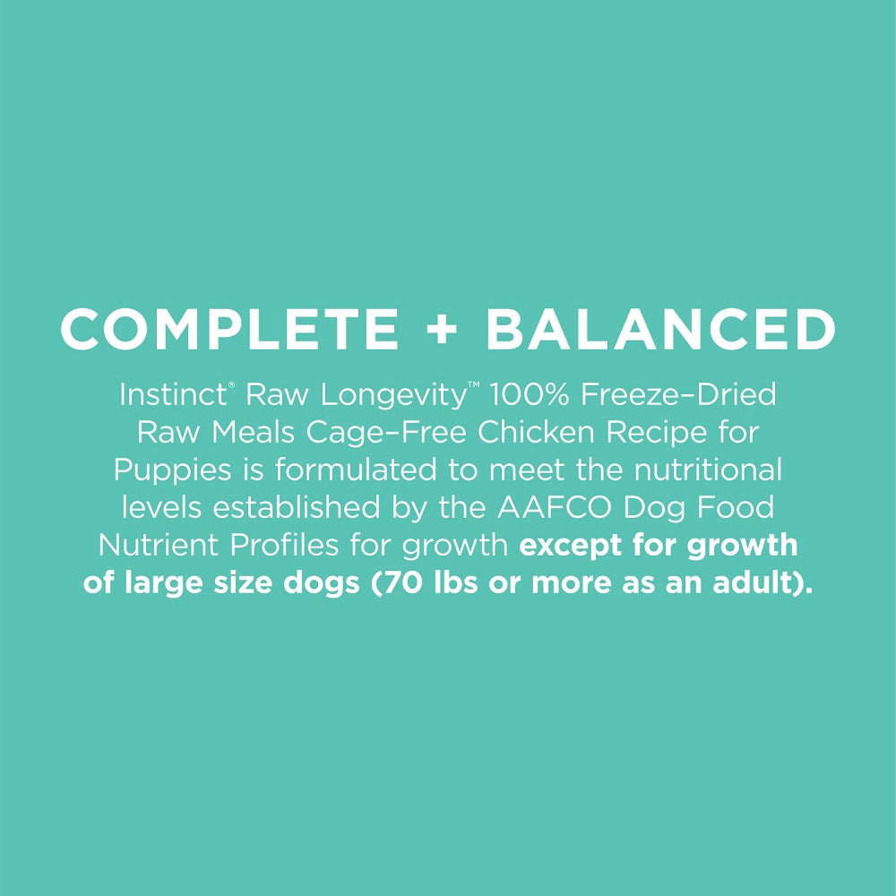 Raw Longevity Freeze Dried Raw Meals - Chicken Puppy Food - Image 3