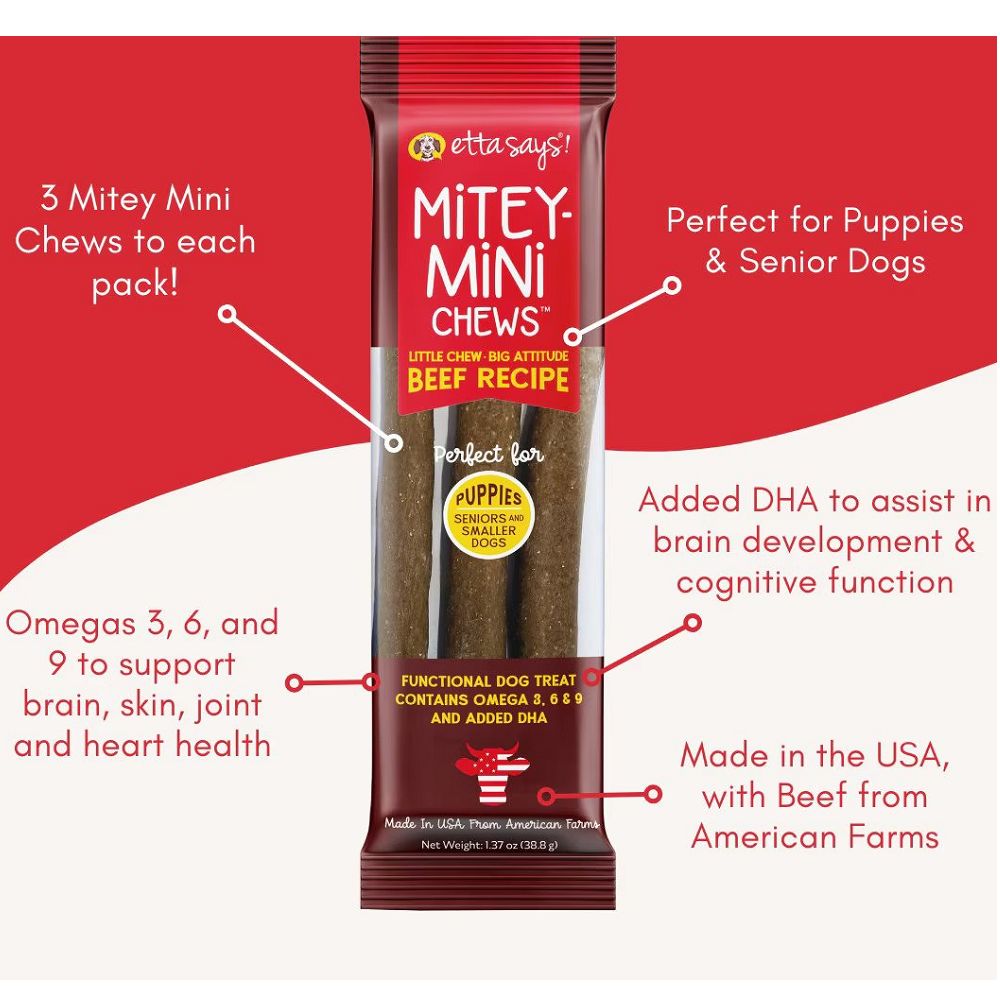 Mitey Mini Jerky Beef Dog Chew - Image 3