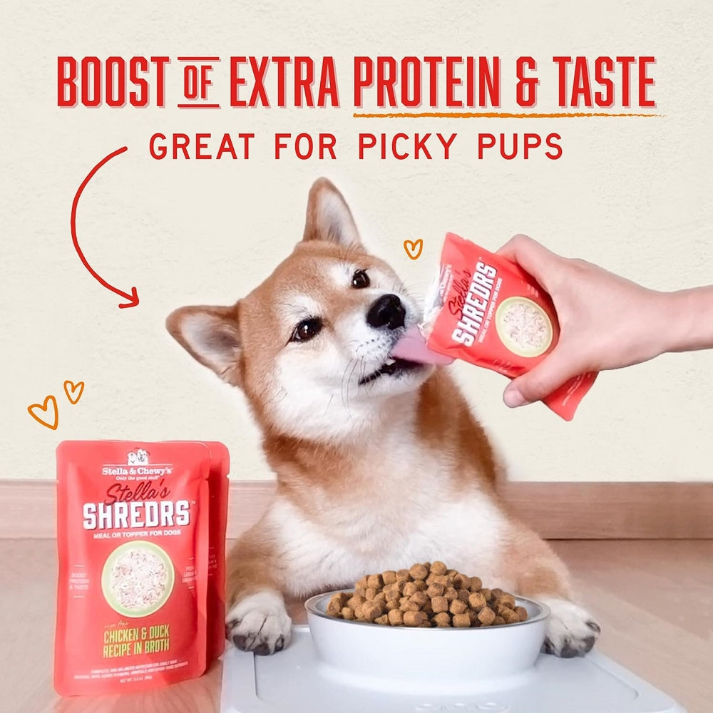 Stella's Shredrs Chicken & Turkey Recipe in Broth Dog Pouch - Image 4