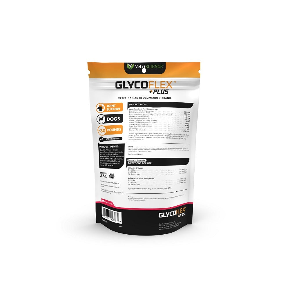 GlycoFlex Plus Hip and Joint Supplement for Medium and Large Dogs - Bacon Recipe - Image 5