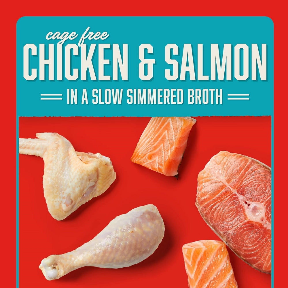 Stella's Shredrs Chicken & Salmon Recipe in Broth Dog Pouch - Image 3