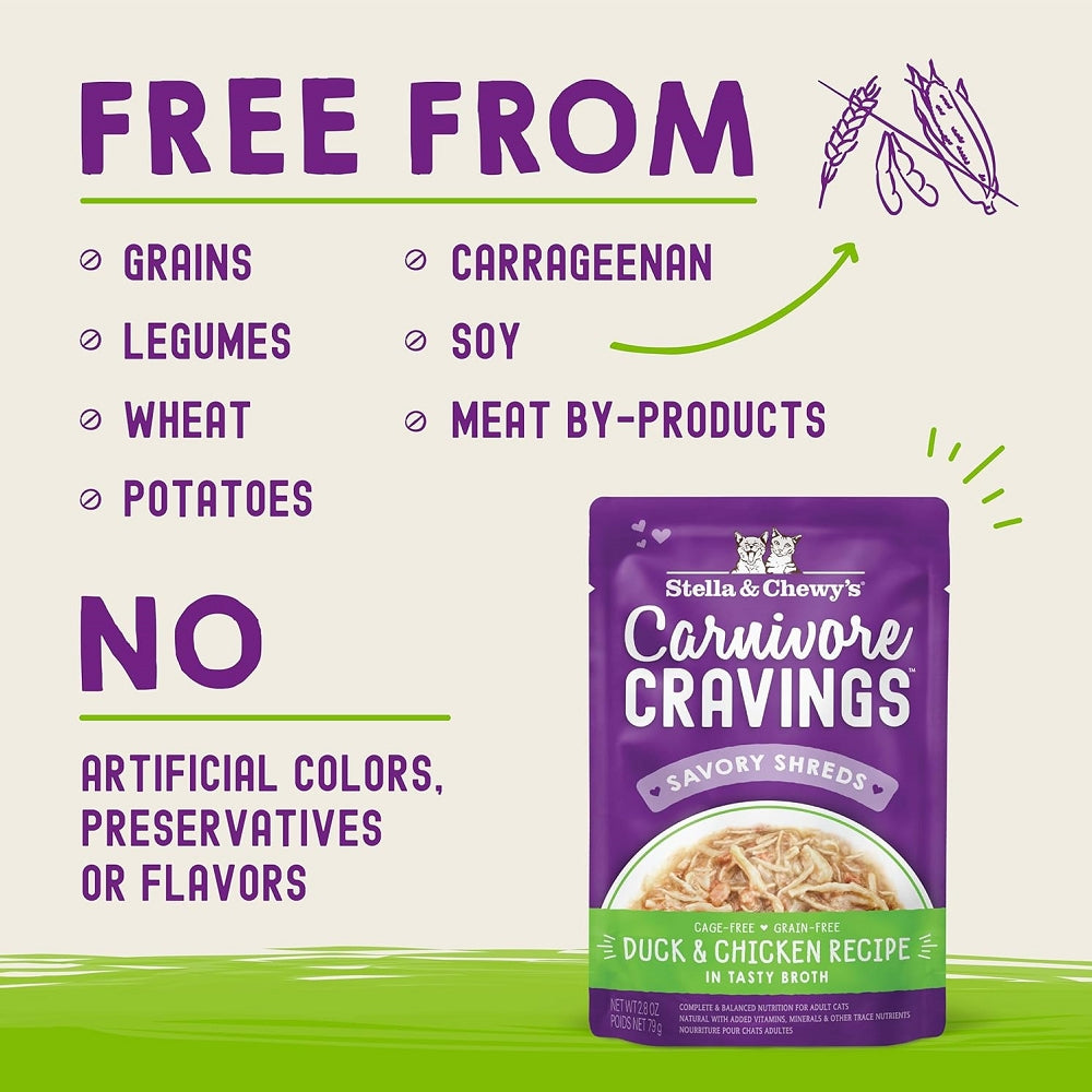 Stella & Chewy's - Carnivore Cravings Chicken & Duck Complete Diet Cat Pouch - Image 3