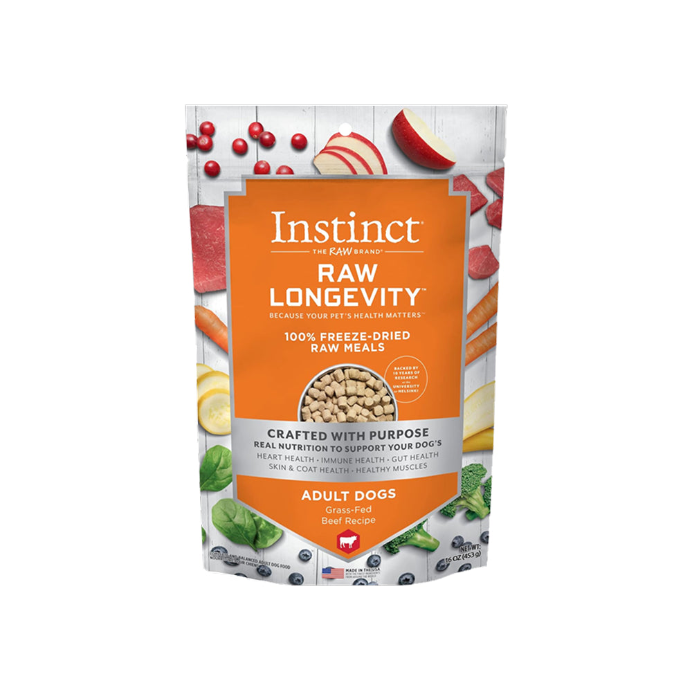 Raw Longevity Freeze Dried Raw Meals - Beef Dog Food