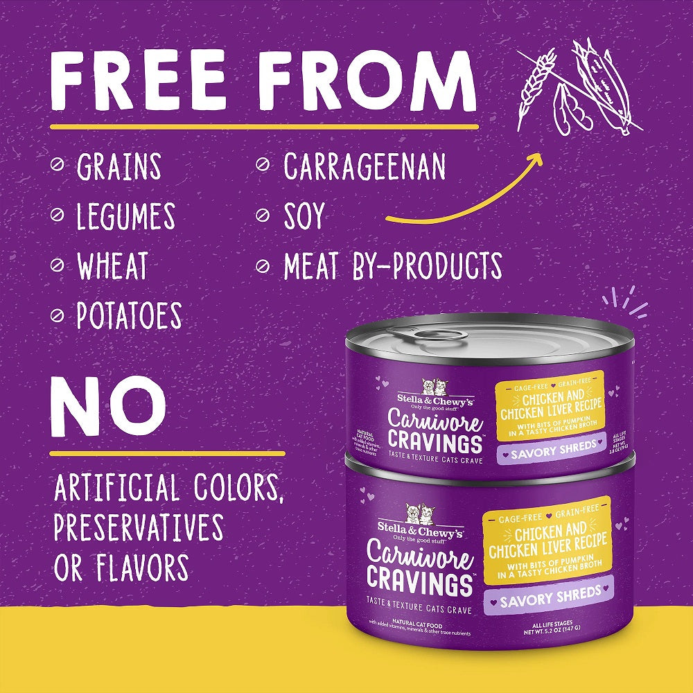 Carnivore Cravings Chicken & Chicken Liver 100% Complete Balance Diet Recipe Wet Cat Can - Image 3