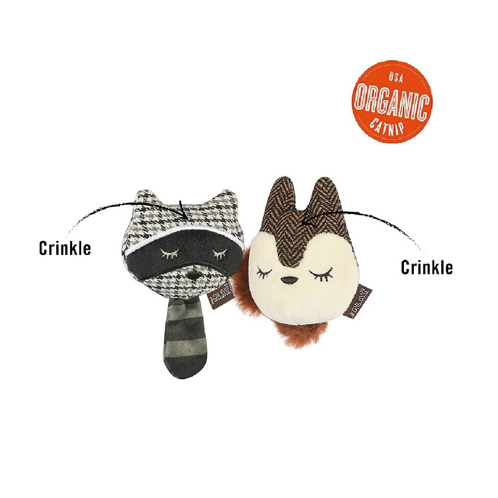Forest Friends - Racoon & Squirrel Cat Toy Set - Image 2