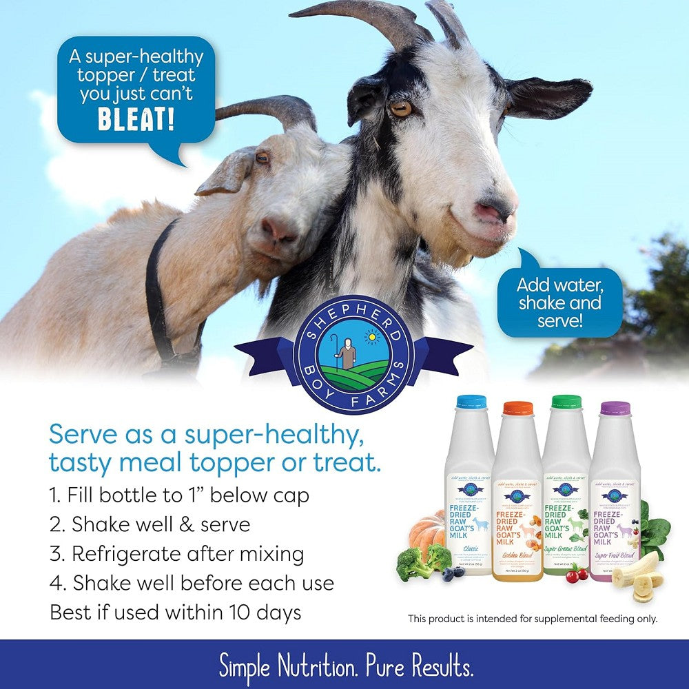 Freeze Dried Raw Goat's Milk Super Greens Blend for Dogs & Cats - Image 3