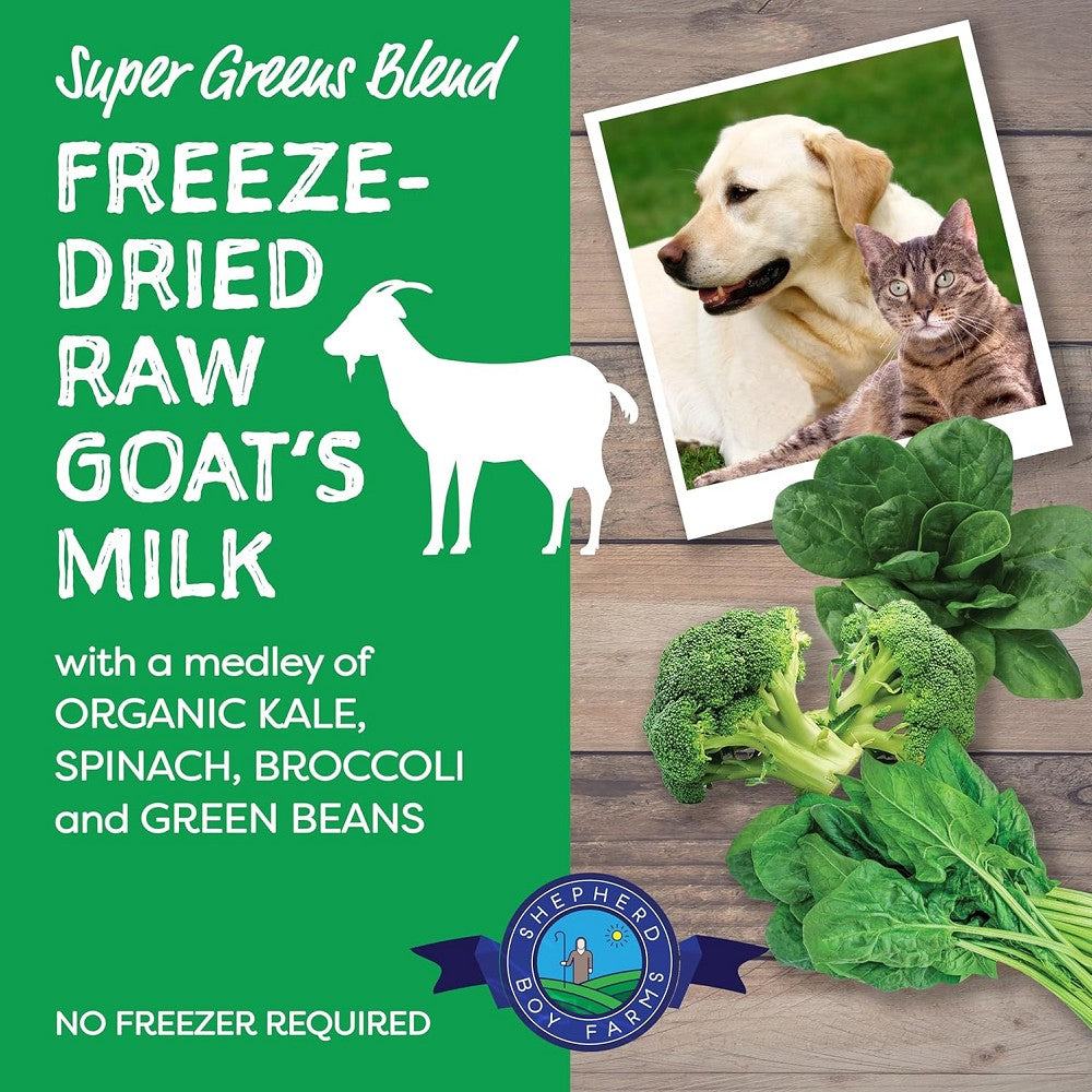 Freeze Dried Raw Goat's Milk Super Greens Blend for Dogs & Cats - Image 4