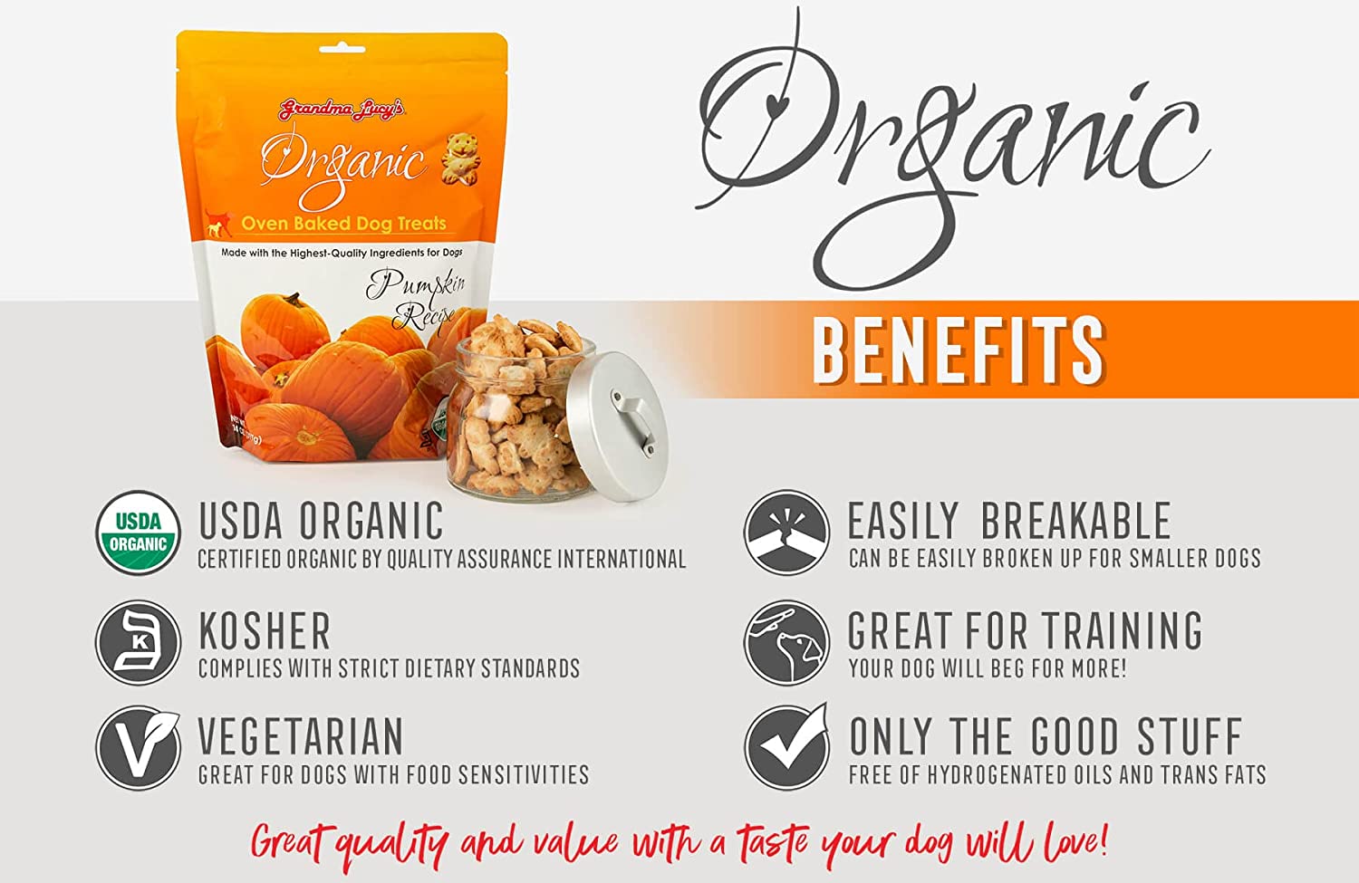 Organic Oven Baked Pumpkin Dog Cookies - Image 3