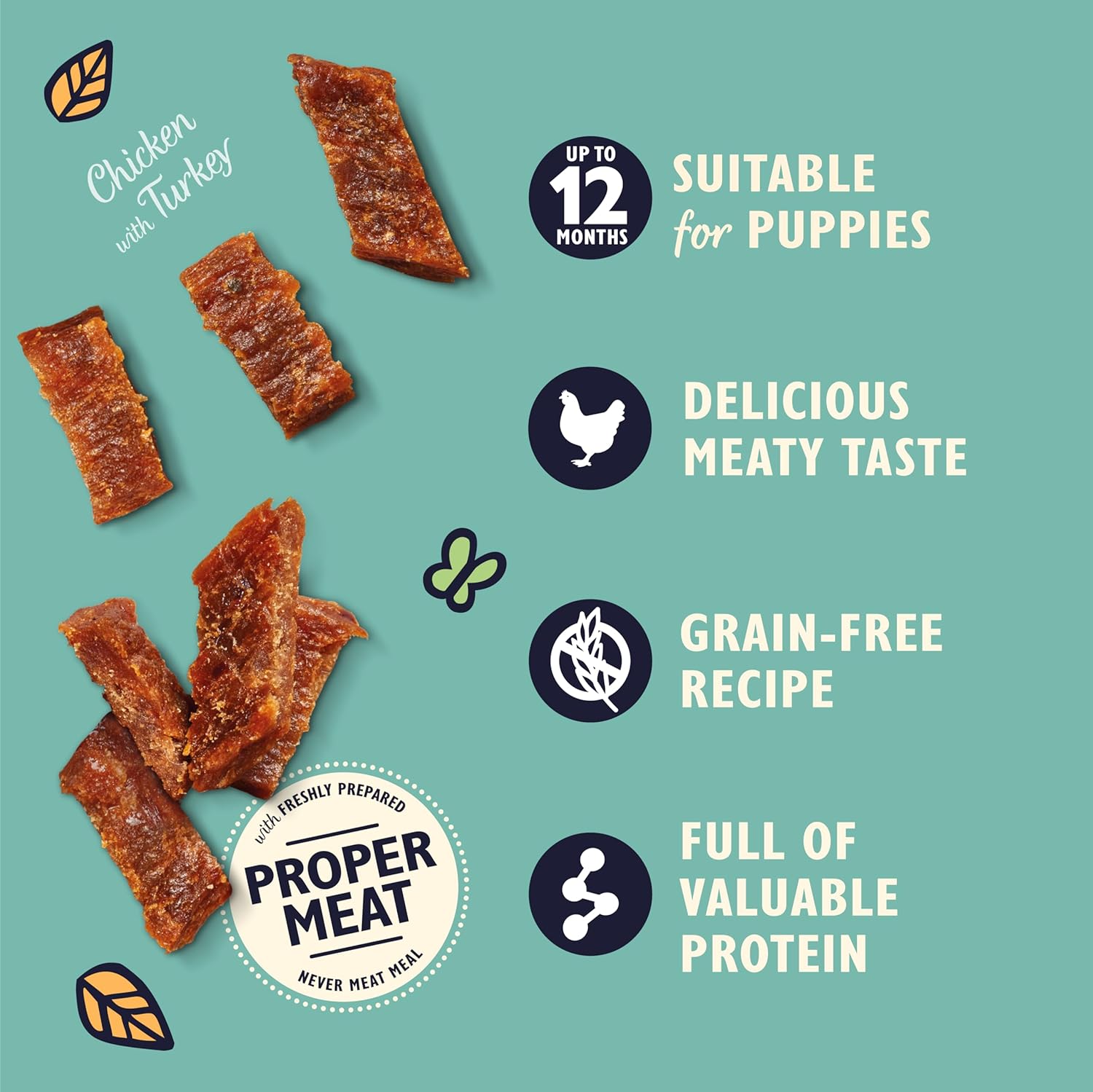 Lily's Kitchen - Chicken & Turkey Nibbles Puppy Dog Treats - Image 2