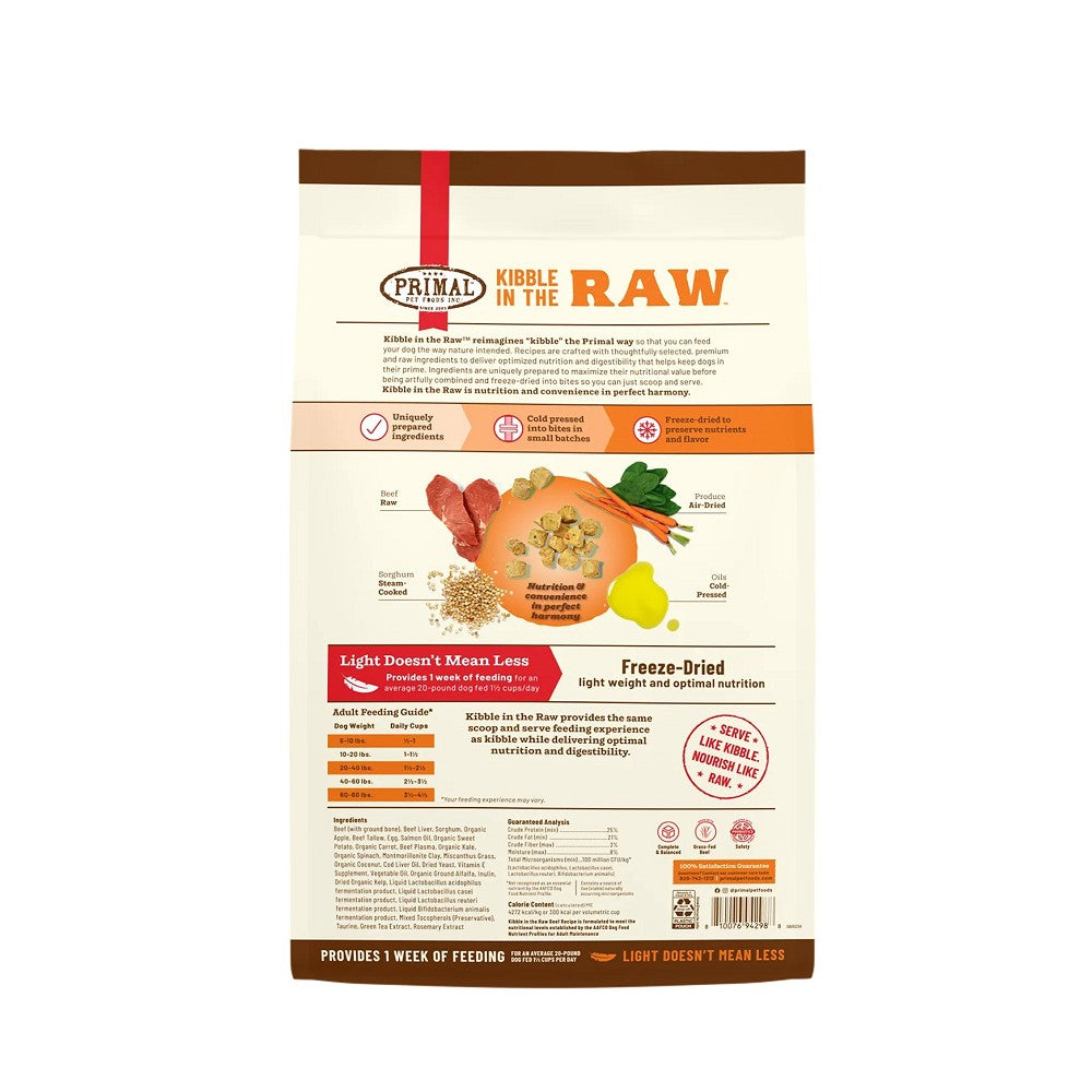 Kibble In The Raw - Freeze Dried Beef Dog Food - Image 3