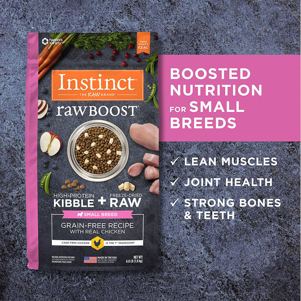 Raw Boost Grain-Free Kibble + Raw for Small Breed Dog Dry Food- Chicken - Image 6