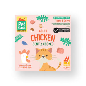 Frozen Fresh Human-Grade Gently Cooked Chicken Adult Cat Food