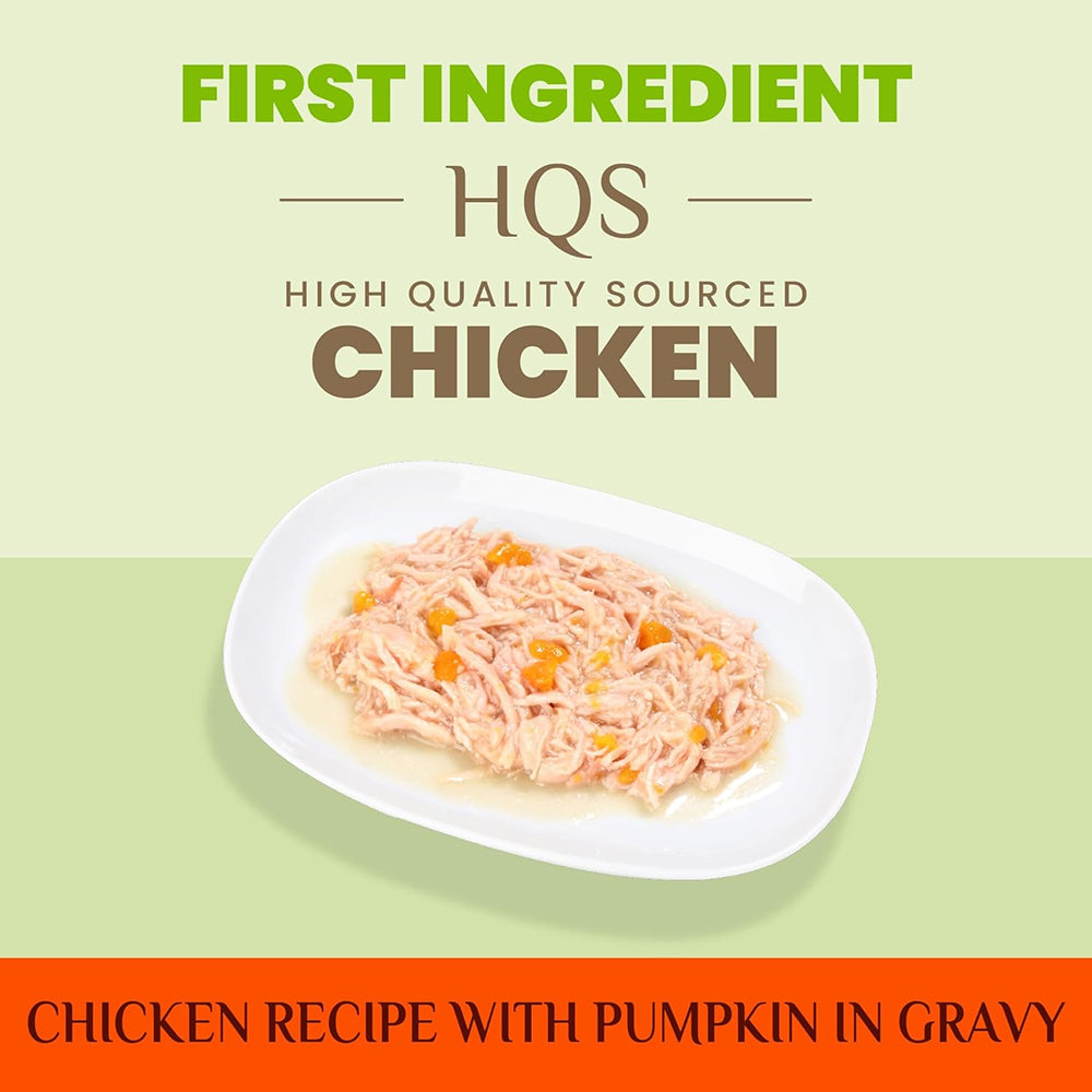 HQS Supportive Digestive Supportformula - Chicken Recipe With Pumpkin In Gravy Adult Cat Food - Image 2