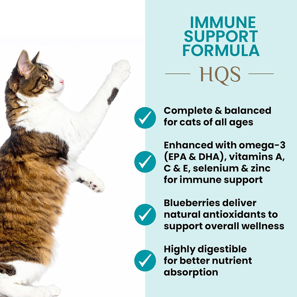 HQS Supportive Immune Support Formula - Chicken Recipe With Blueberry In Gravy Adult Cat Food - Image 5