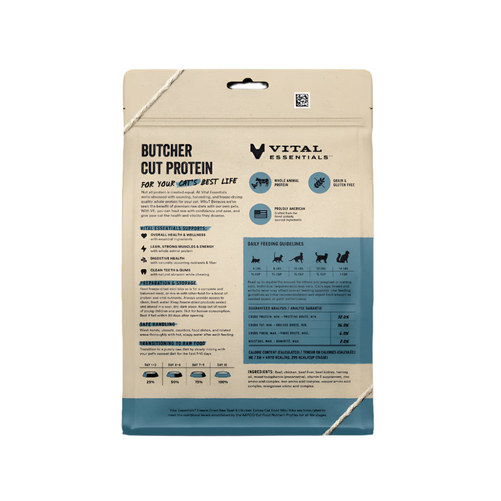 Freeze Dried Raw - Beef & Chicken Entree Mini Nibs Cat Food - Image 2