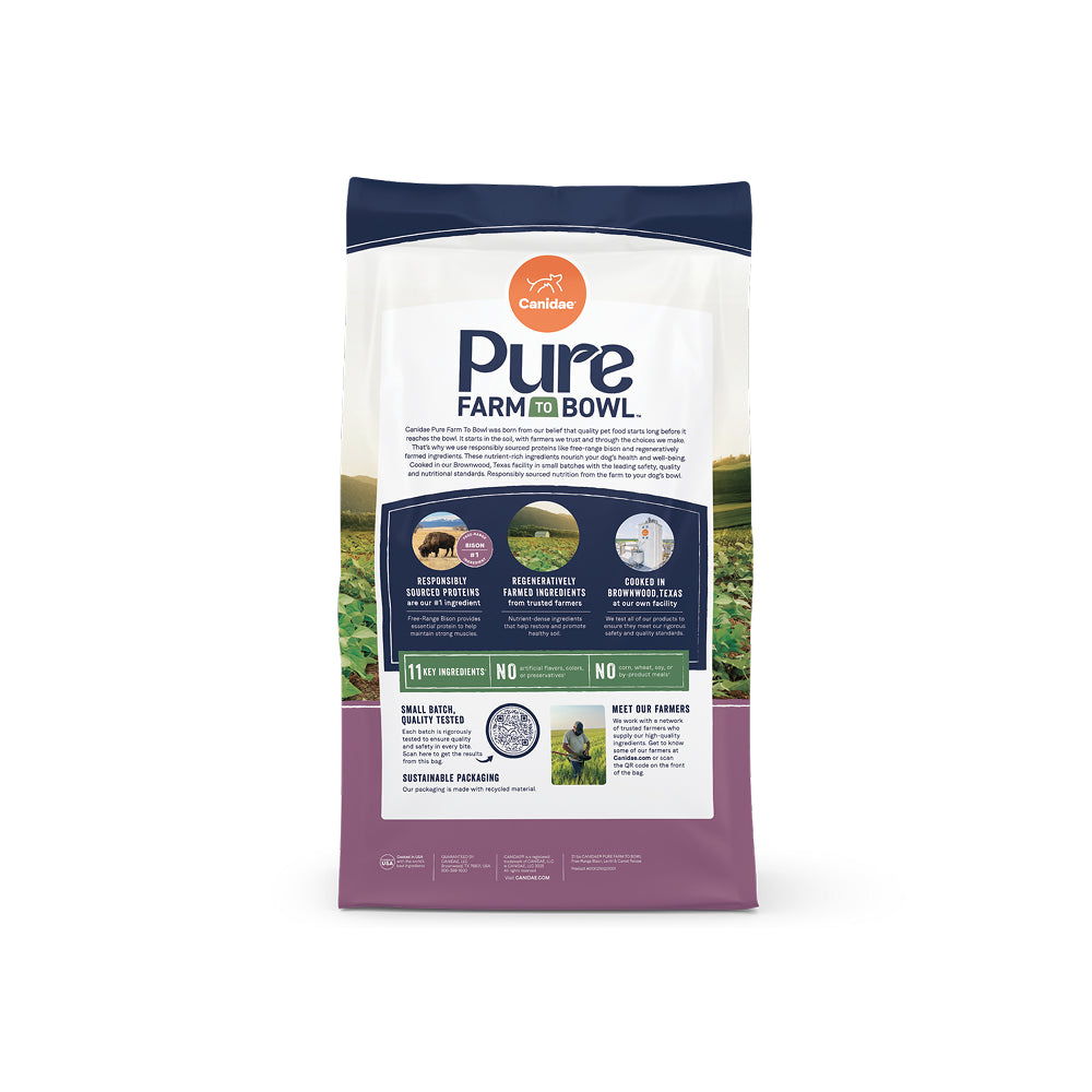 PURE Grain Free Dog Dry Food - Bison, Lentil & Carrot - Image 4