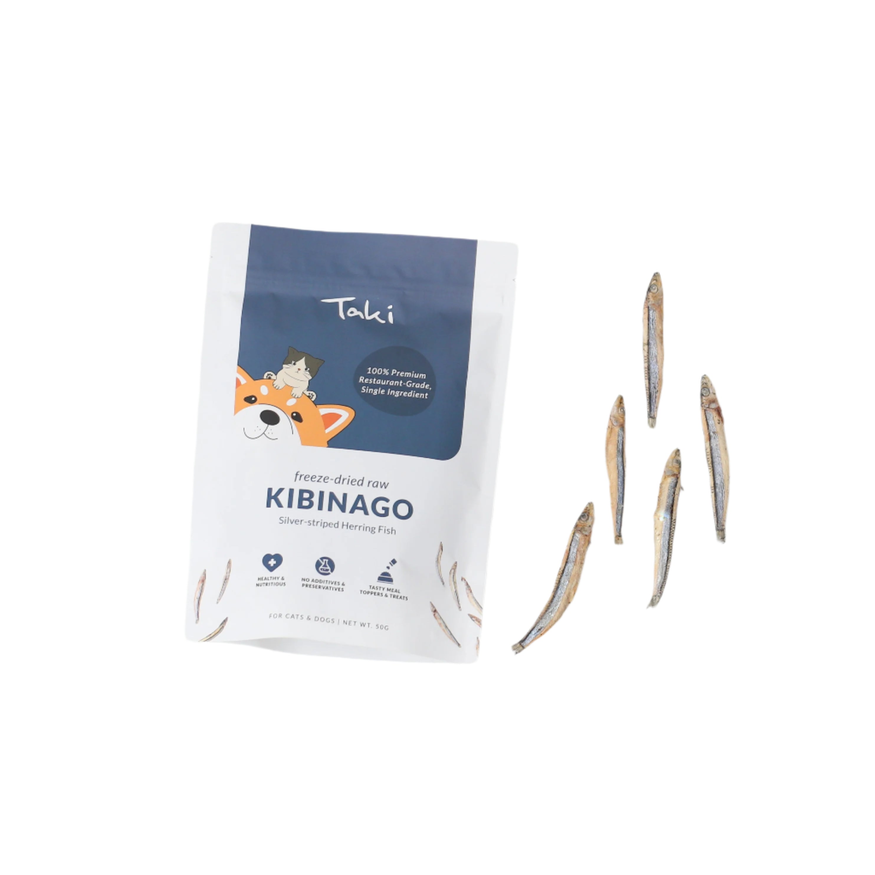 Freeze Dried Premium Kibinago Treats for Dogs and Cats - Image 2