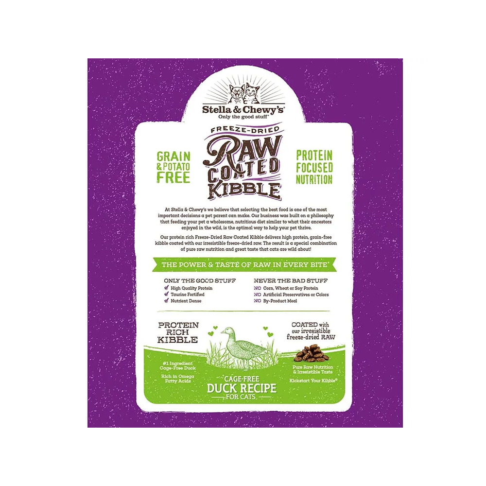 Freeze Dried Cage Free Duck Raw Coated Cat Dry Food - Image 2