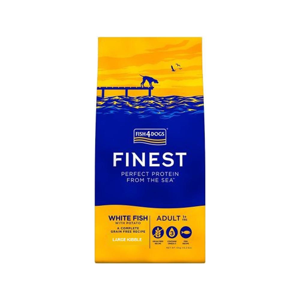 Fish4Dogs - Finest Adult White Fish Dog Dry Food Large Bite