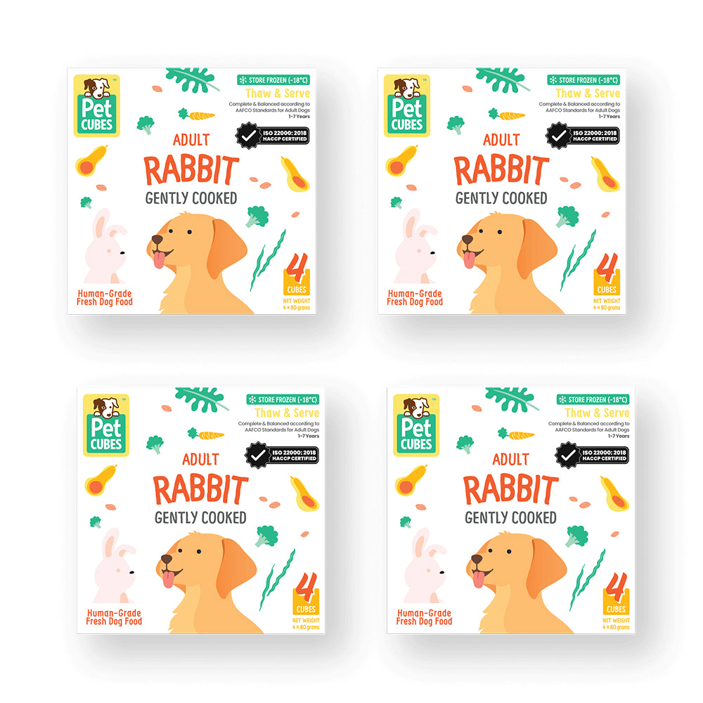 Frozen Fresh Human-Grade Gently Cooked Rabbit Adult Dog Food - Image 2