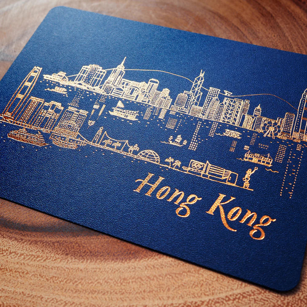 Hong Kong Travel Skyline Letterpress Postcard - Image 4