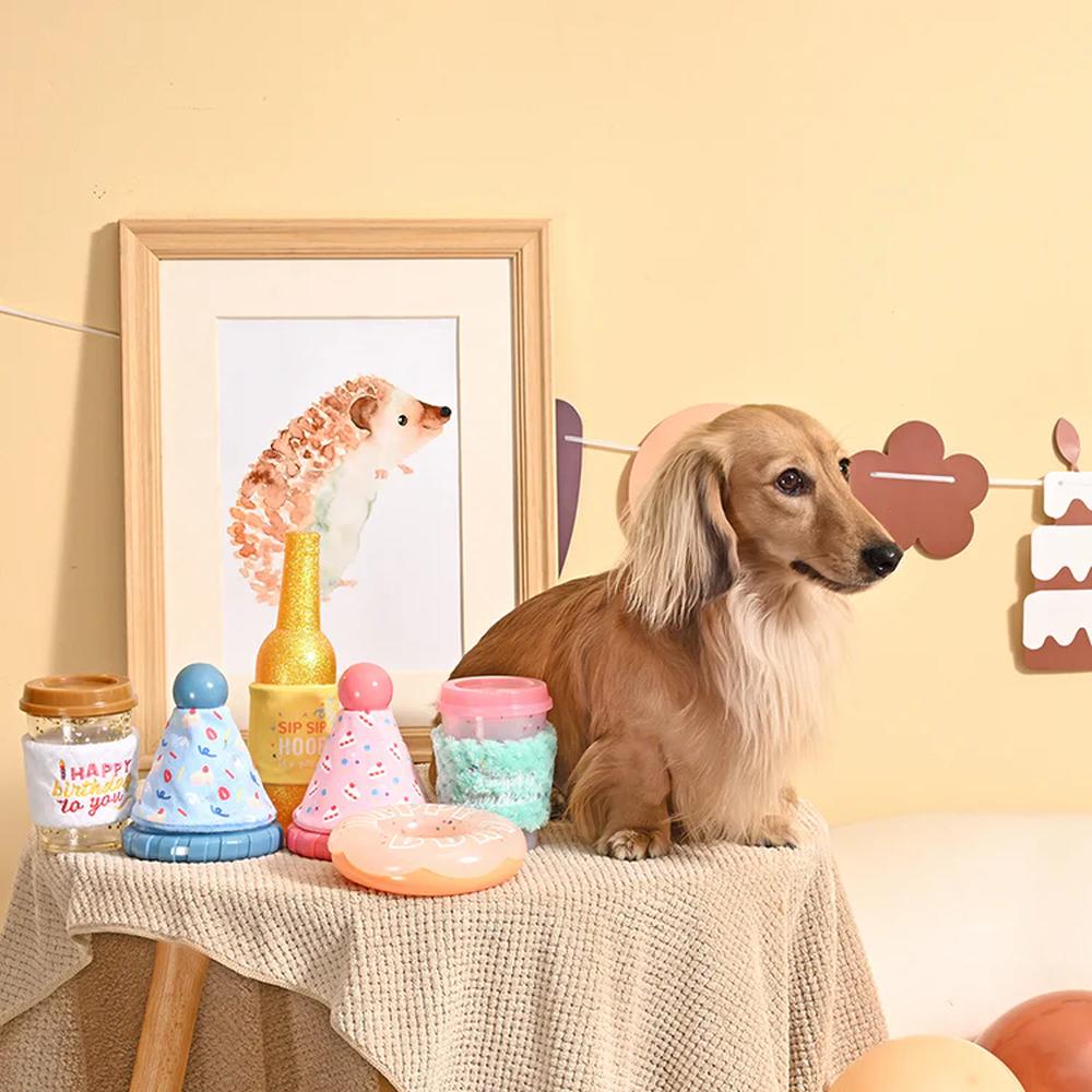 Yappy Birthday - Party Hat TPR Rubber Dog Toy - Image 8