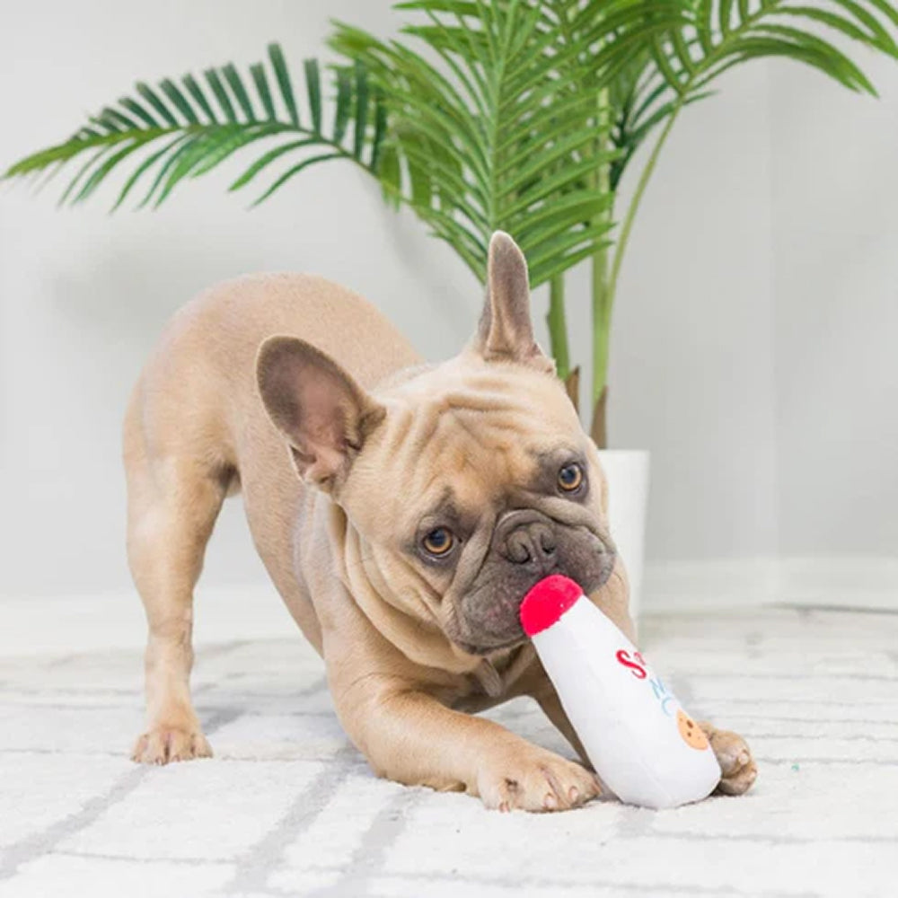 Tiny Tuff Santa's Milk Dog Plush Toy - Image 3