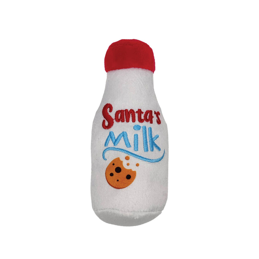 Tiny Tuff Santa's Milk Dog Plush Toy - Image 2