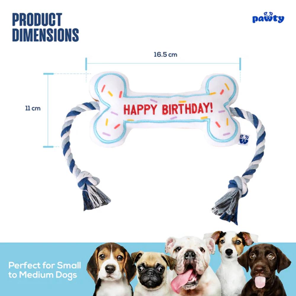 Birthday Bone Dog Plush Toy - Image 2