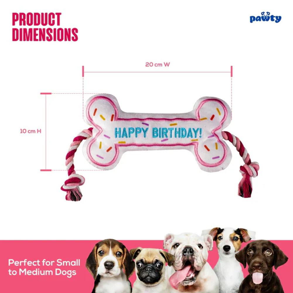Birthday Bone Dog Plush Toy - Image 4