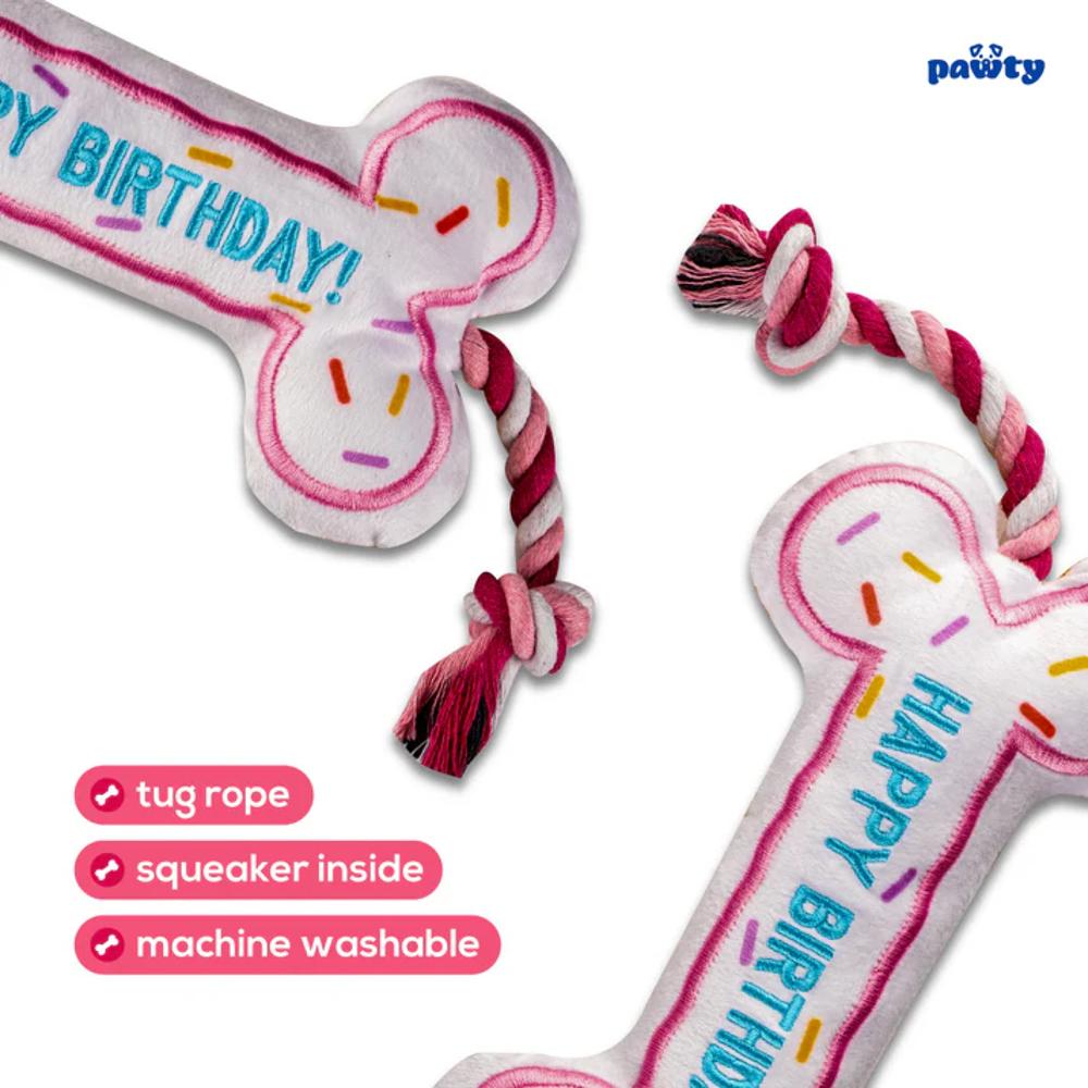 Birthday Bone Dog Plush Toy - Image 6