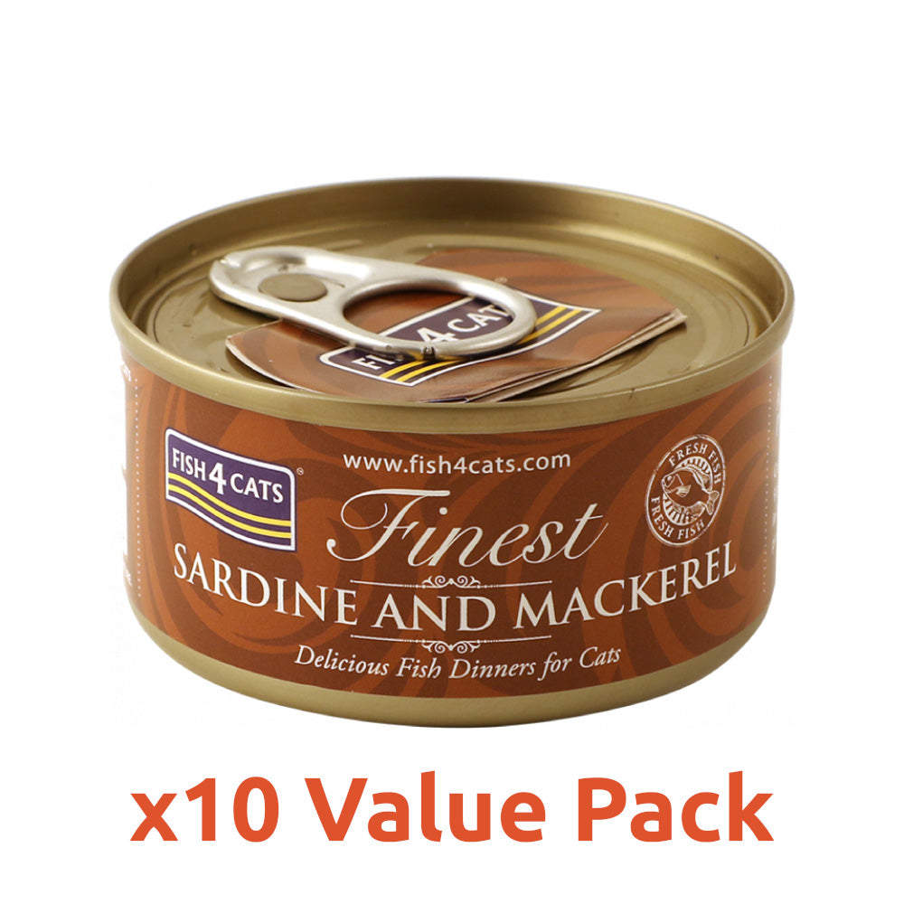 Finest Sardine with Mackerel Cat Can