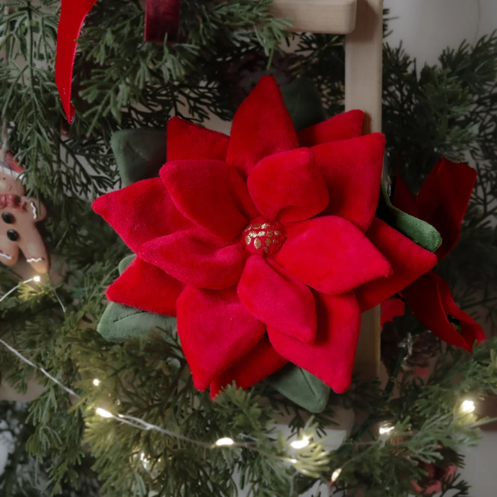 Snuffle Poinsettia Nosework Dog Plush Toy - Image 2