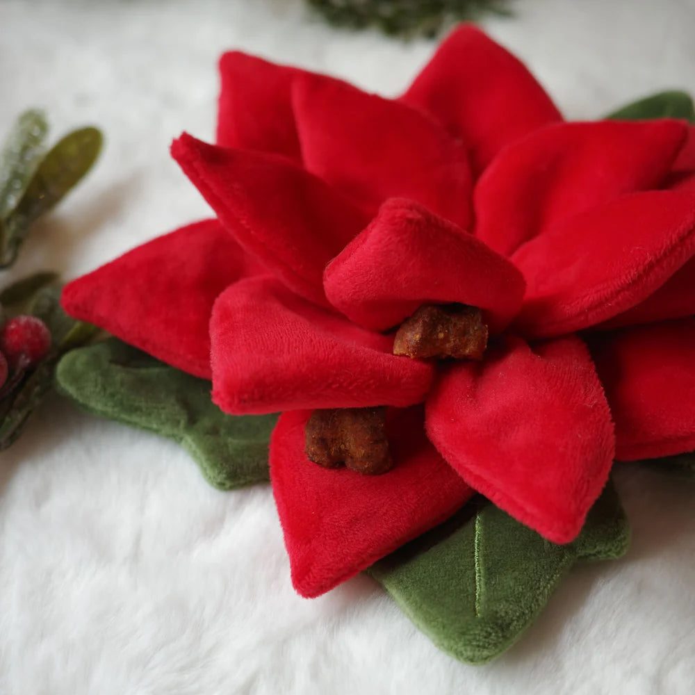 Snuffle Poinsettia Nosework Dog Plush Toy - Image 7