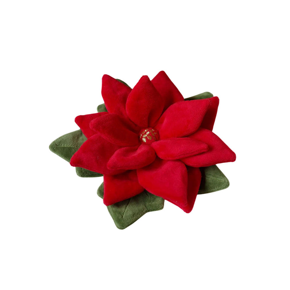 Snuffle Poinsettia Nosework Dog Plush Toy