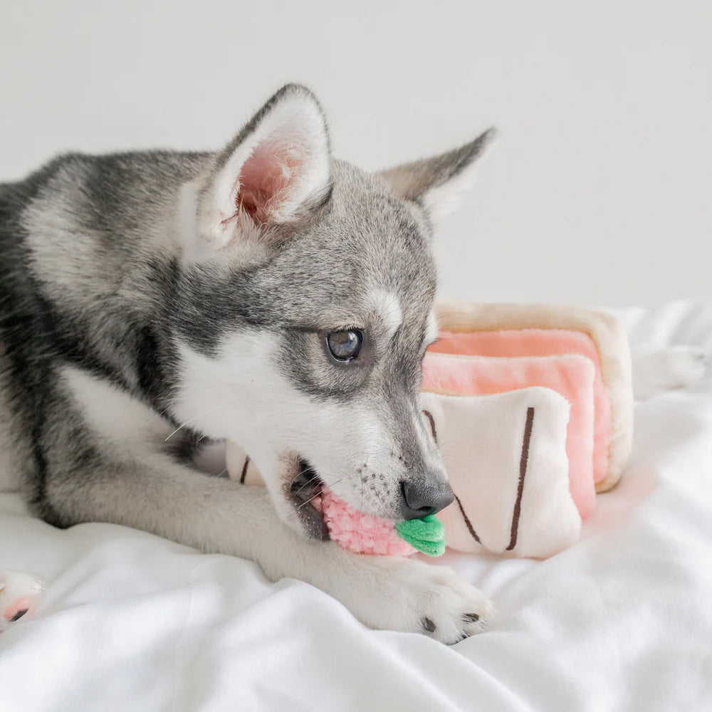 Strawberry Mille-Feuille Nosework Dog Plush Toy - Image 4