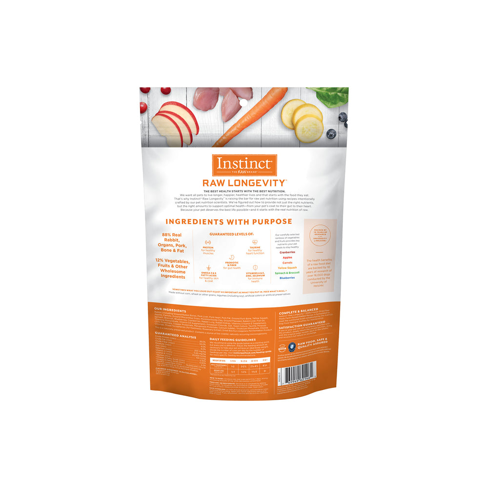 Raw Longevity Freeze Dried Raw Meals - Rabbit Dog Food - Image 2