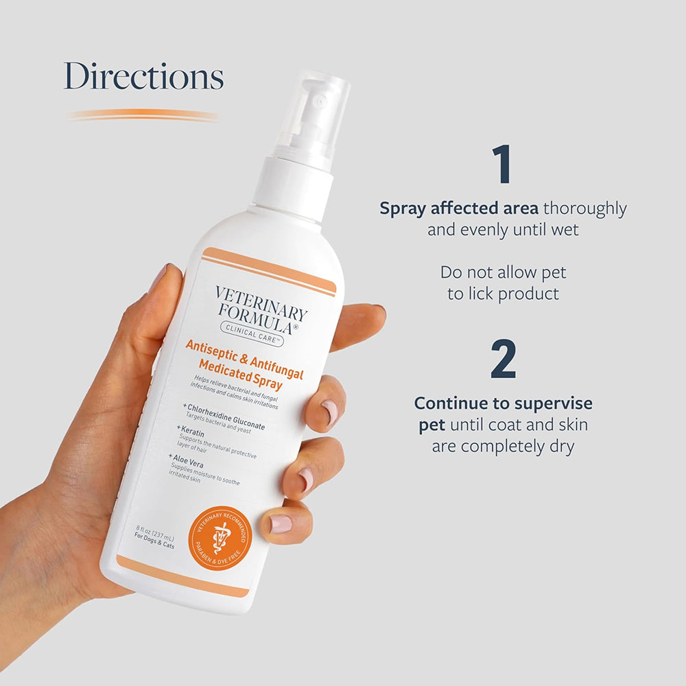 Veterinary Formula Clinical Care Antiseptic & Antifungal Medicated Spray for Dogs & Cats - Image 3