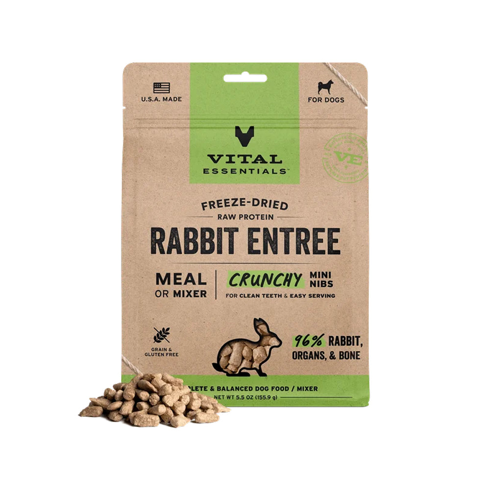 Freeze Dried Raw - Rabbit Entree Mini Nibs Dog Food