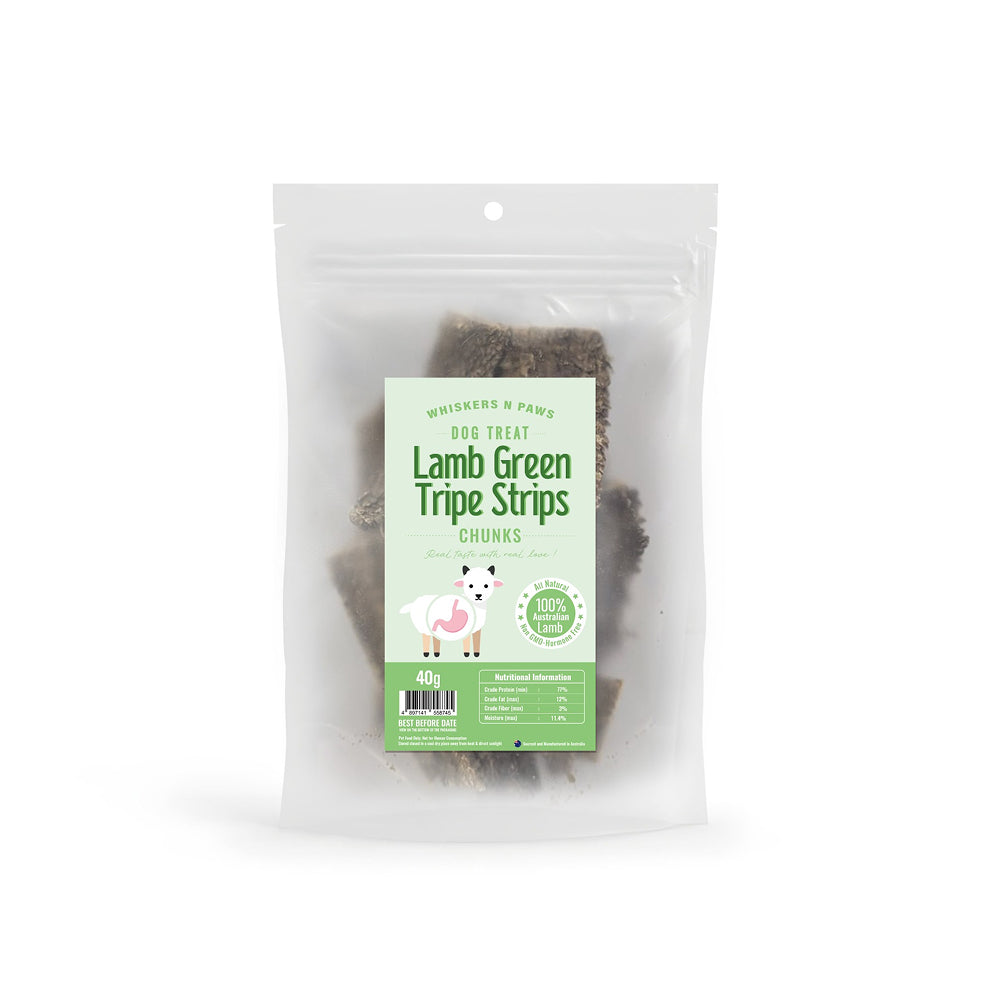 WNP Lamb Green Tripe Strips Dog Chew Treats - Image 2