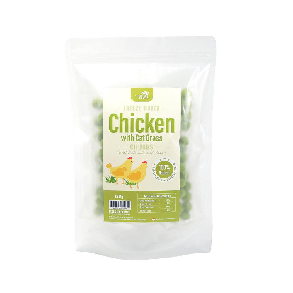 WNP Freeze Dried Chicken with Cat Grass Cat Treats - Image 2
