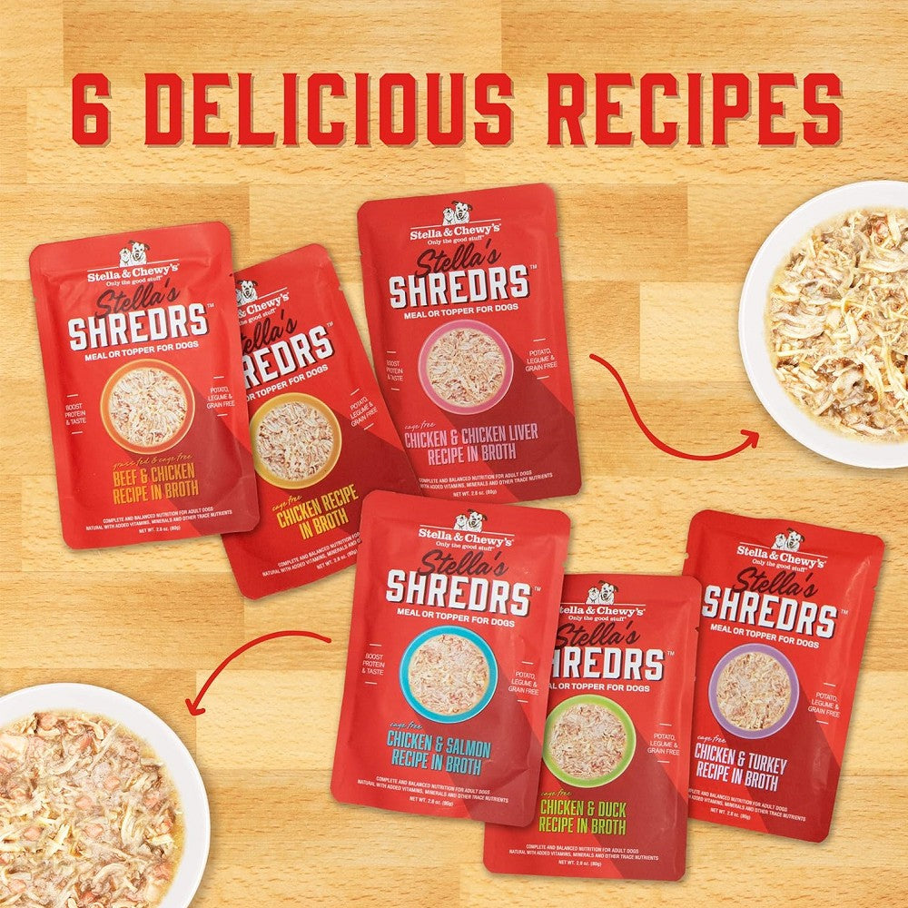 Stella's Shredrs Chicken Recipe in Broth Dog Pouch - Image 7
